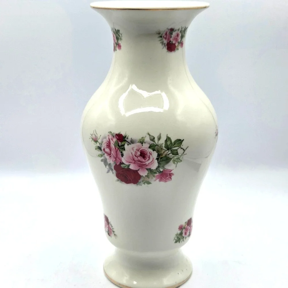 VINTAGE Baum Brothers Formalities‎ Jubilee Rose Cottagecore Vase, 11